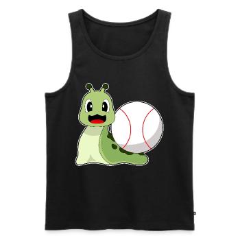 Baseball d’escargot - Débardeur bio Premium Homme - noir - Devant - Michal (187cm)