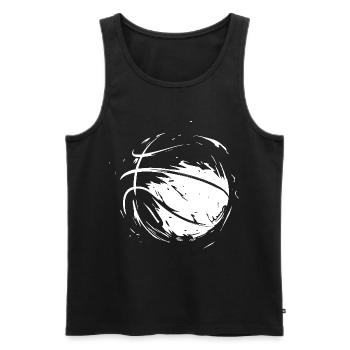 Croquis de basket-ball - Débardeur bio Premium Homme - noir - Devant - Michal (187cm)
