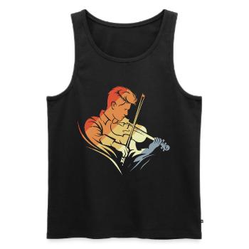 Retro Geiger - Männer Premium Bio Tank Top - Schwarz - Vorne - AI Model Male 178 light (178cm)