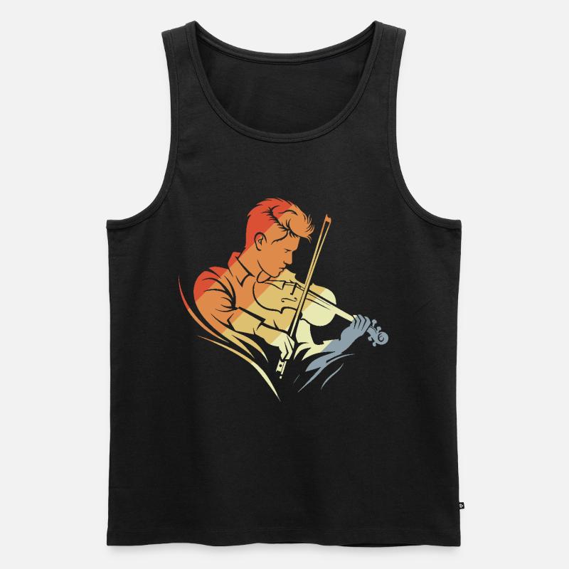 Retro Geiger - Männer Premium Bio Tank Top - Schwarz