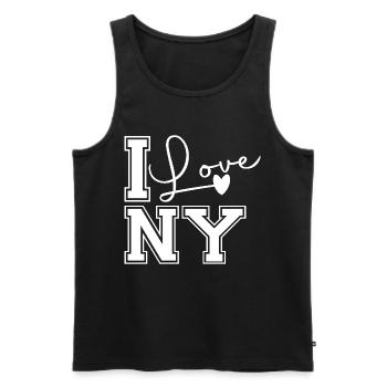 J’adore ny - Débardeur bio Premium Homme - noir - Devant - AI Model Male 178 light (178cm)