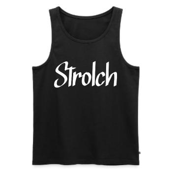 Strolch - Männer Premium Bio Tank Top - Schwarz - Vorne - Michal (187cm)