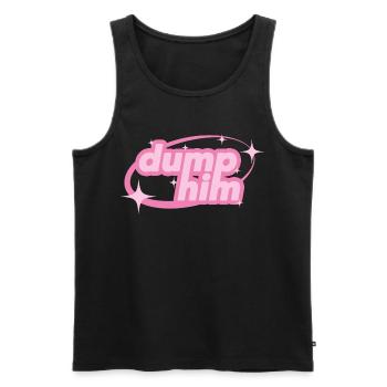 Dump Him – Girly Y2K Statement - Männer Premium Bio Tank Top - Schwarz - Vorne - AI Model Male 178 light (178cm)