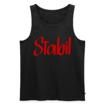 Stabil - Männer Premium Bio Tank Top - Schwarz - Vorne - AI Model Male 178 light (178cm)