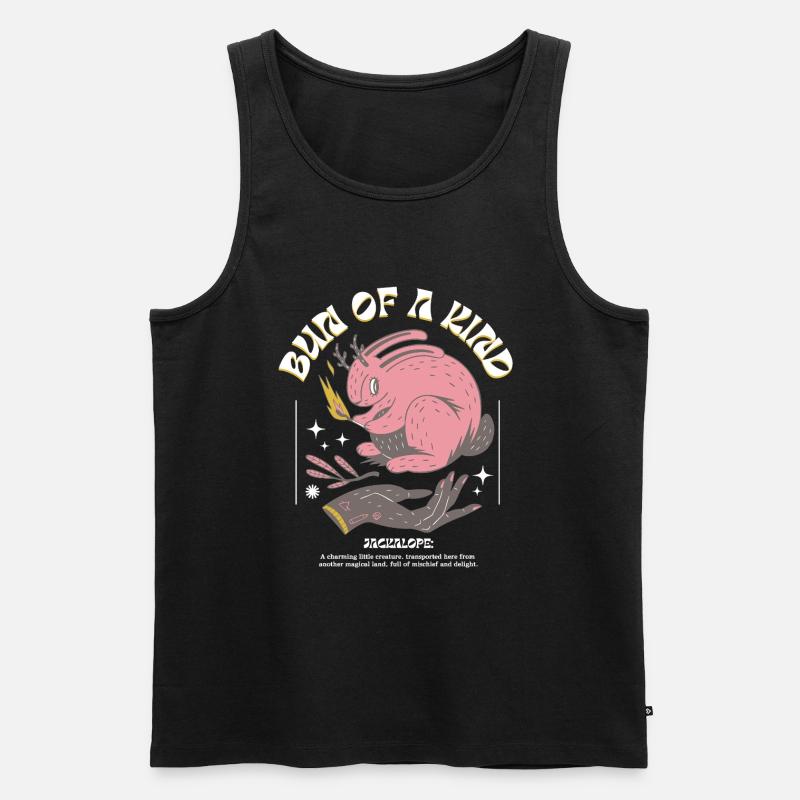 Mystischer Jackalope – Einzigartig & Magisch - Männer Premium Bio Tank Top - Schwarz