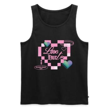 L’amour fait mal - Débardeur bio Premium Homme - noir - Devant - AI Model Male 178 light (178cm)