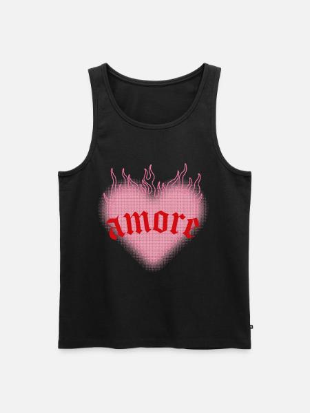 Burning love - Men's Premium Organic Tank Top - black
