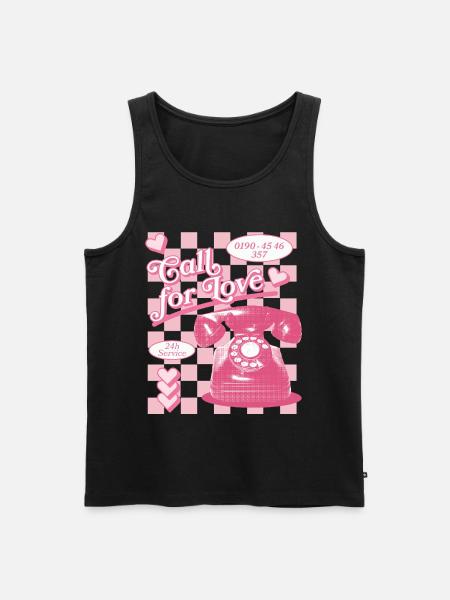 Call for Love Hotline Aesthetics - Men's Premium Organic Tank Top - black