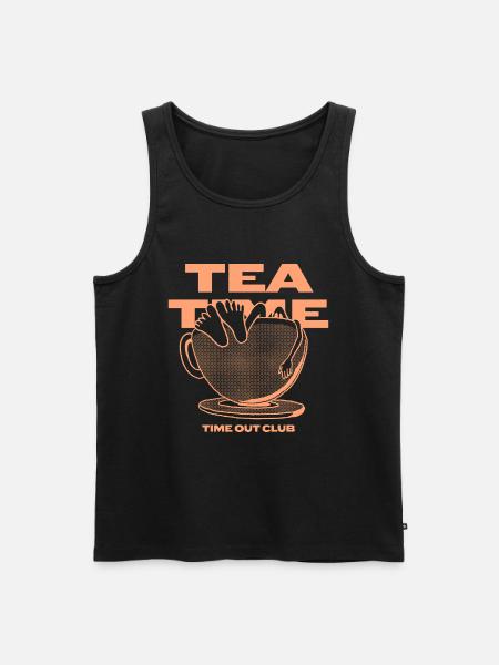 Tea Time – Relaxing Time Out - Men's Premium Organic Tank Top - black