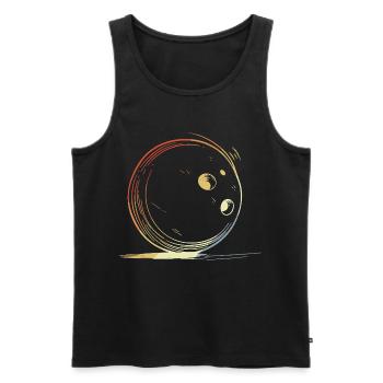 Bowling Retro Look - Männer Premium Bio Tank Top - Schwarz - Vorne - AI Model Male 178 light (178cm)