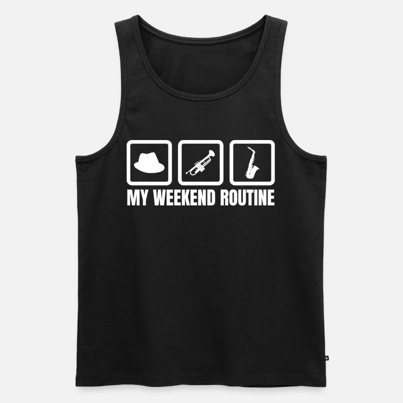 Trompeter Wochenende - Männer Premium Bio Tank Top - Schwarz