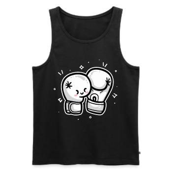 Boxing - Men's Premium Organic Tank Top - black - Front - AI Model Male 178 light (178cm)