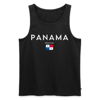 Panamanian flag, Panamanian pride - Men's Premium Organic Tank Top - black - Front - AI Model Male 178 light (178cm)