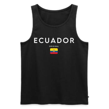Drapeau de l’Équateur, fierté équatorienne - Débardeur bio Premium Homme - noir - Devant - Michal (187cm)