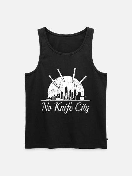No knife city, - Men's Premium Organic Tank Top - black