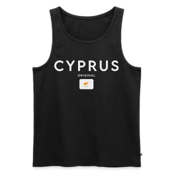 Zypern Flagge, Zypriotischer Stolz - Männer Premium Bio Tank Top - Schwarz - Vorne - AI Model Male 178 light (178cm)