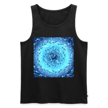 Meeres-Galaxie - Männer Premium Bio Tank Top - Schwarz - Vorne - AI Model Male 178 light (178cm)
