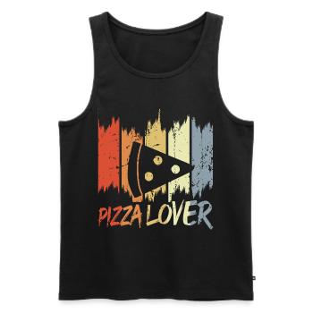 Vintage Pizza Lover - Men's Premium Organic Tank Top - black - Front - AI Model Male 178 light (178cm)