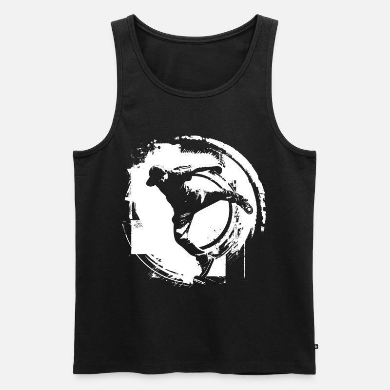 Breakdancer Zeichnung - Männer Premium Bio Tank Top - Schwarz