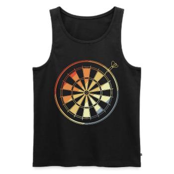 Dart Skizze Vintage - Männer Premium Bio Tank Top - Schwarz - Vorne - AI Model Male 178 light (178cm)