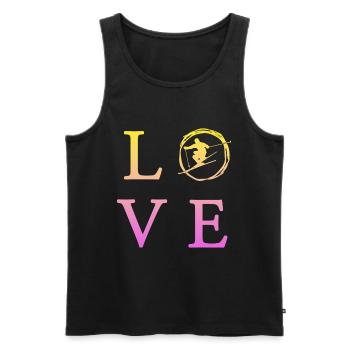 Love Skifahren ski fahren - Männer Premium Bio Tank Top - Schwarz - Vorne - Michal (187cm)