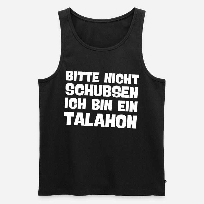 bitte nicht schubsen ich bin ein talahon Meme - Männer Premium Bio Tank Top - Schwarz