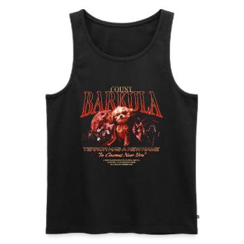 Count Barkula – Horror trifft Humor - Männer Premium Bio Tank Top - Schwarz - Vorne - AI Model Male 178 light (178cm)
