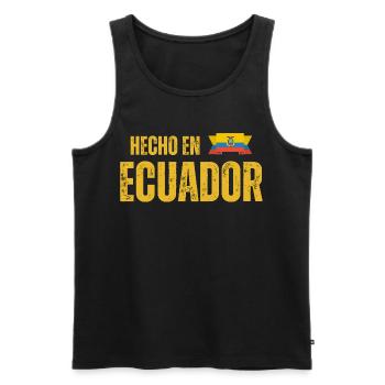 Made in Ecuador, Ecuadorian pride - Men's Premium Organic Tank Top - black - Front - Michal (187cm)