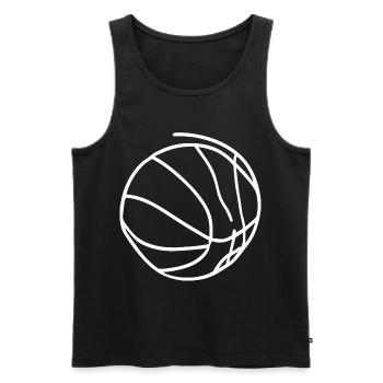 Basketball Sketch - Men's Premium Organic Tank Top - black - Front - AI Model Male 178 light (178cm)