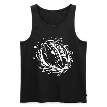 Football Ball Skizze - Männer Premium Bio Tank Top - Schwarz - Vorne - Michal (187cm)
