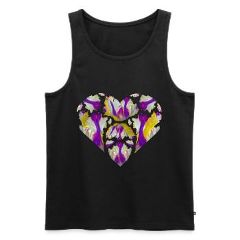 Explosion of colour in the heart - Men's Premium Organic Tank Top - black - Front - Michal (187cm)