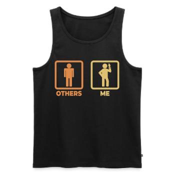 Lustiger Eiscreme Enthusiast - Männer Premium Bio Tank Top - Schwarz - Vorne - AI Model Male 178 light (178cm)