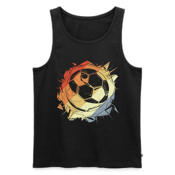 Vintage Football Graphic - Men's Premium Organic Tank Top - black - Front - Michal (187cm)