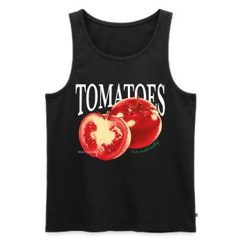 Tomatoes – Frisches Foodie-Statement - Männer Premium Bio Tank Top - Schwarz - Vorne - AI Model Male 178 light (178cm)
