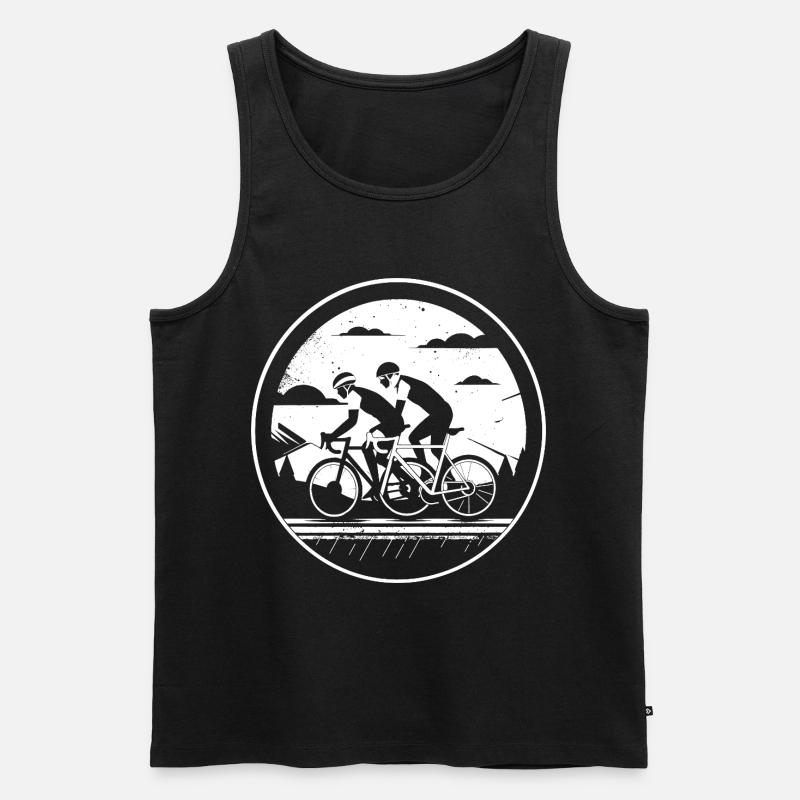 Radsport Illustration - Männer Premium Bio Tank Top - Schwarz