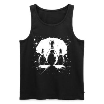 Bowling Pins - Männer Premium Bio Tank Top - Schwarz - Vorne - AI Model Male 178 light (178cm)