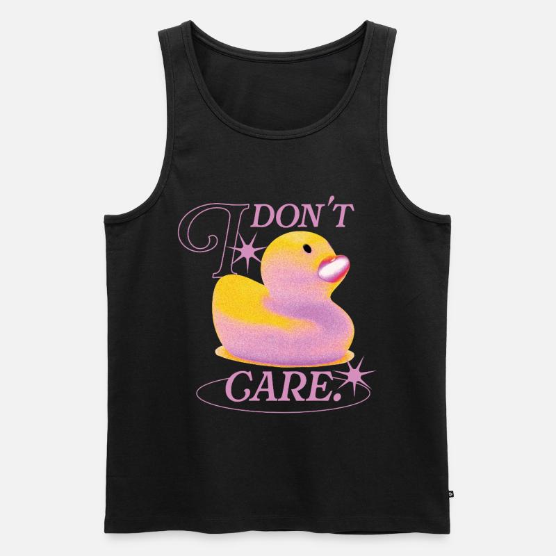 I Don’t Care Duck - Männer Premium Bio Tank Top - Schwarz