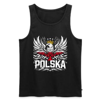 Poland Polska Eagle Flag Flag Epic Gift - Men's Premium Organic Tank Top - black - Front - Michal (187cm)