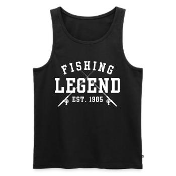 Angel-Legende Est 1985 - Männer Premium Bio Tank Top - Schwarz - Vorne - Michal (187cm)
