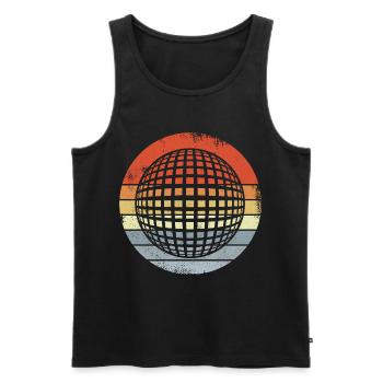 Vintage 80s Disco - Men's Premium Organic Tank Top - black - Front - AI Model Male 178 light (178cm)
