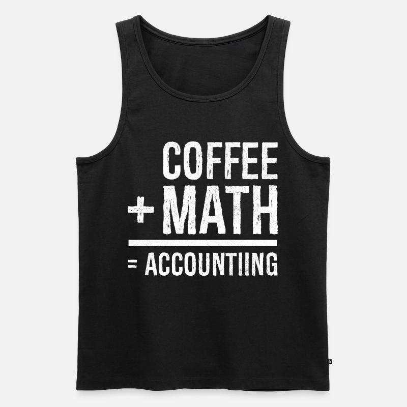 coffee math accounting - Männer Premium Bio Tank Top - Schwarz