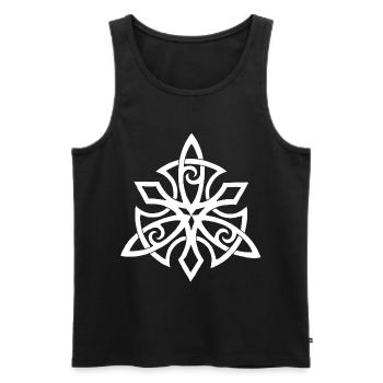 White Viking Wings - Men's Premium Organic Tank Top - black - Front - AI Model Male 178 light (178cm)