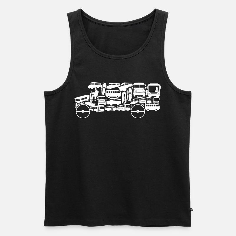 Bus Silhouette - Männer Premium Bio Tank Top - Schwarz