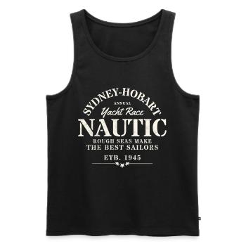 Nautische Konstruktion Baujahr 1945 - Männer Premium Bio Tank Top - Schwarz - Vorne - AI Model Male 178 light (178cm)