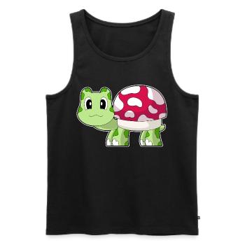 Turtle Mushroom - Men's Premium Organic Tank Top - black - Front - Michal (187cm)