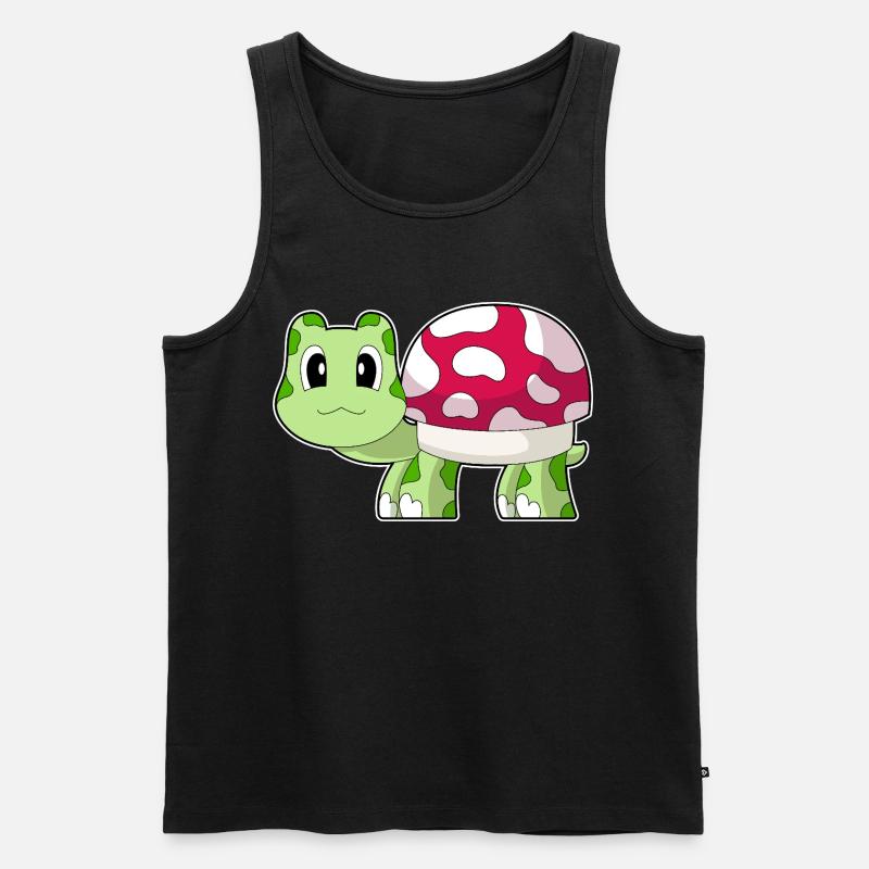 Turtle Mushroom - Men's Premium Organic Tank Top - black