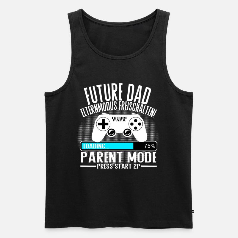 Future Dad – Parent Mode On - Männer Premium Bio Tank Top - Schwarz