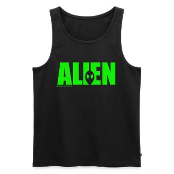 Alien Shadow - Men's Premium Organic Tank Top - black - Front - Michal (187cm)
