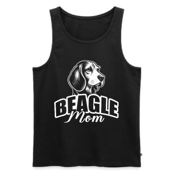 "Beagle Mom" with dog head - Men's Premium Organic Tank Top - black - Front - AI Model Male 178 light (178cm)