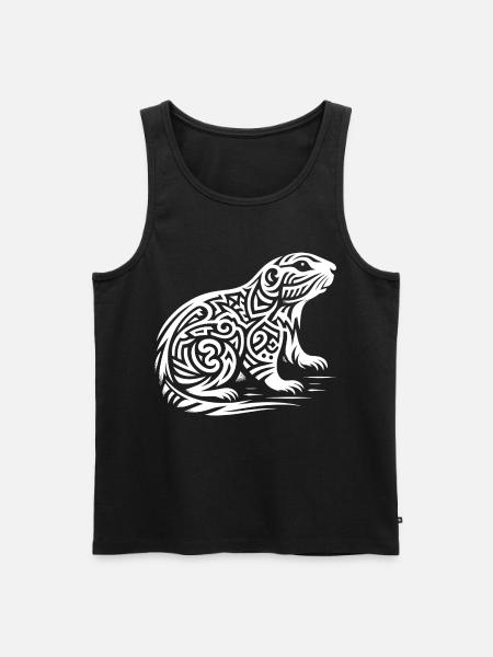 Chien de prairie tribal - Débardeur bio Premium Homme - noir